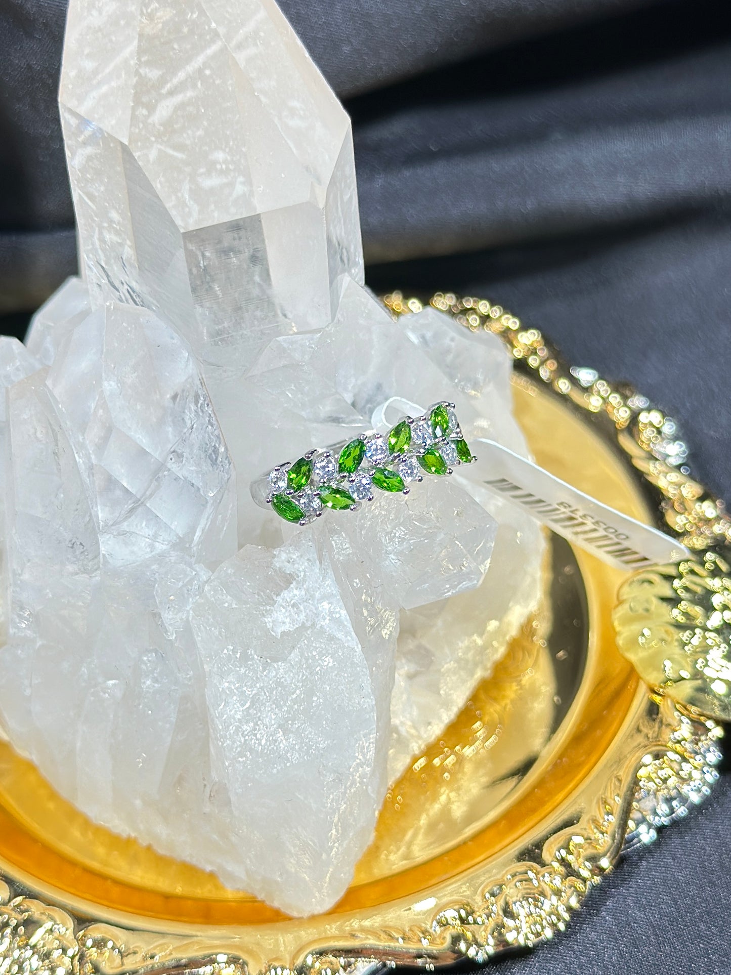 Diopside S925 silver ring