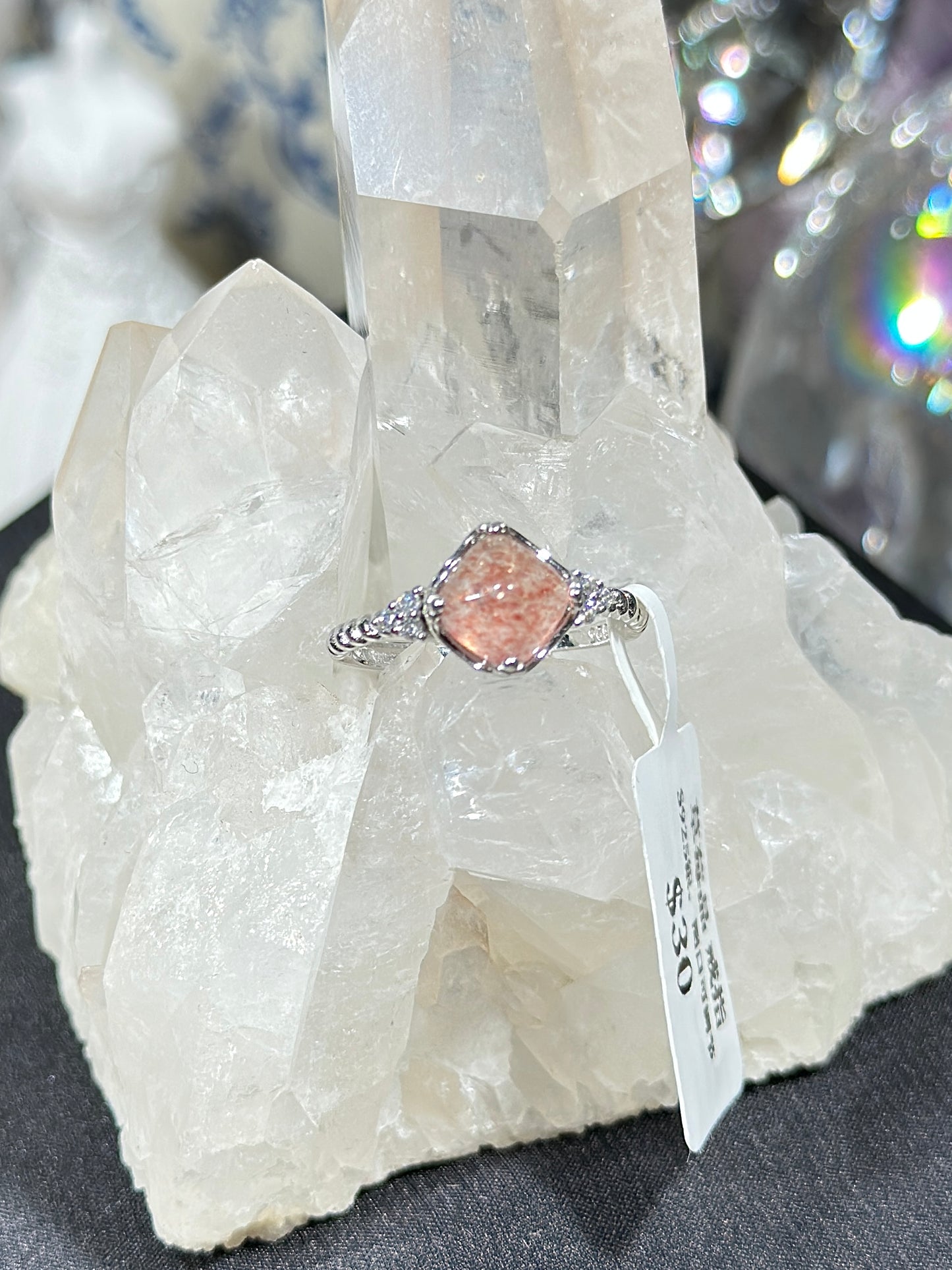 草莓晶S925银戒指