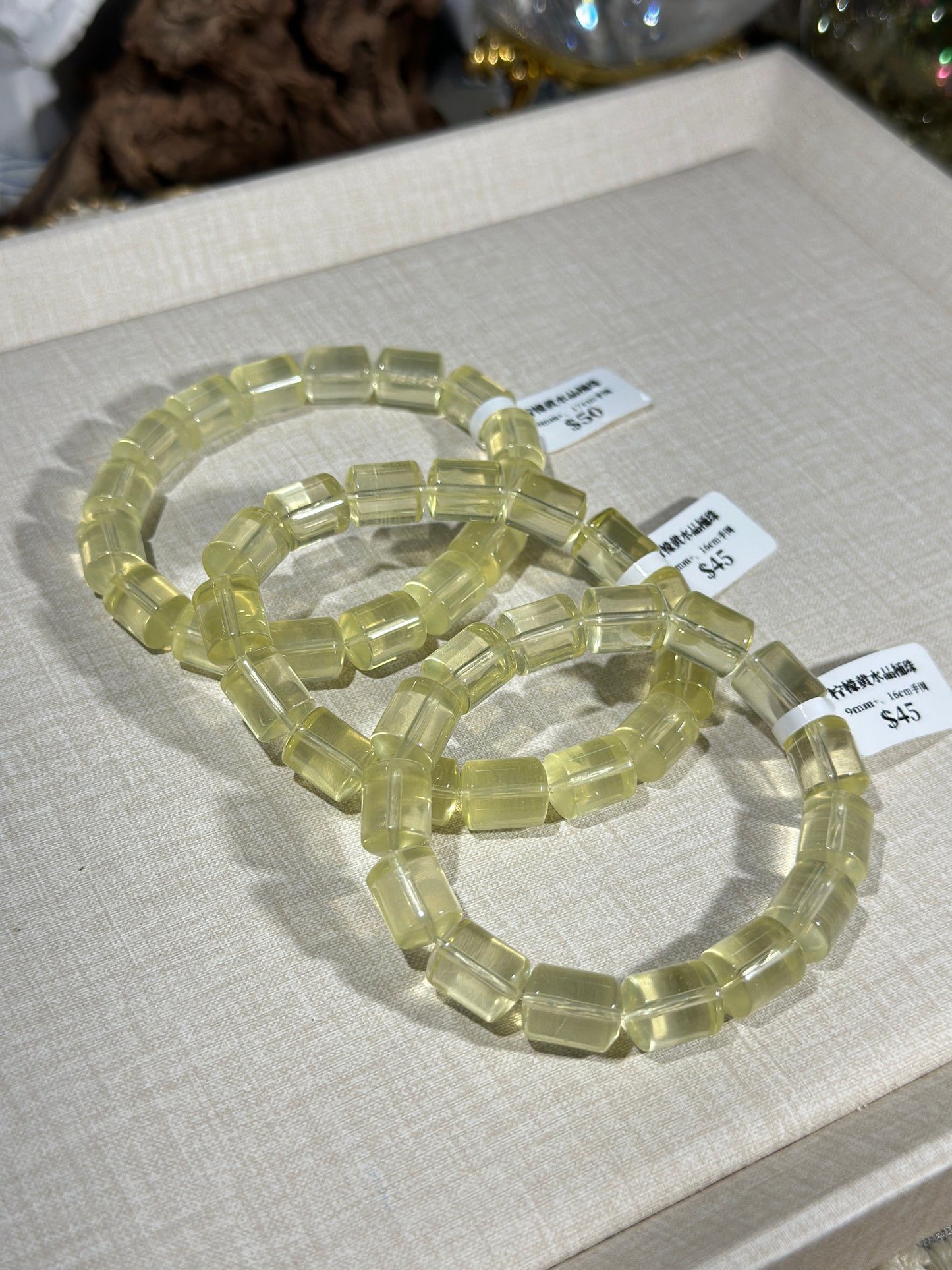 Clean Lemon Citrine Barrel Beads