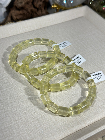 Clean Lemon Citrine Barrel Beads
