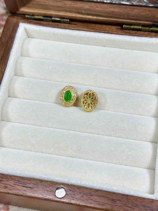 Jadeite Oval Spacer Beads