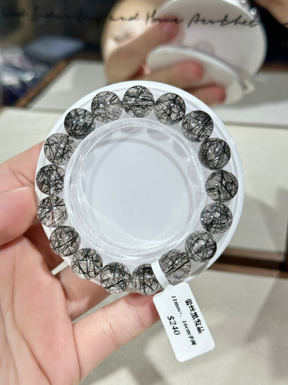 Lace black hair crystal