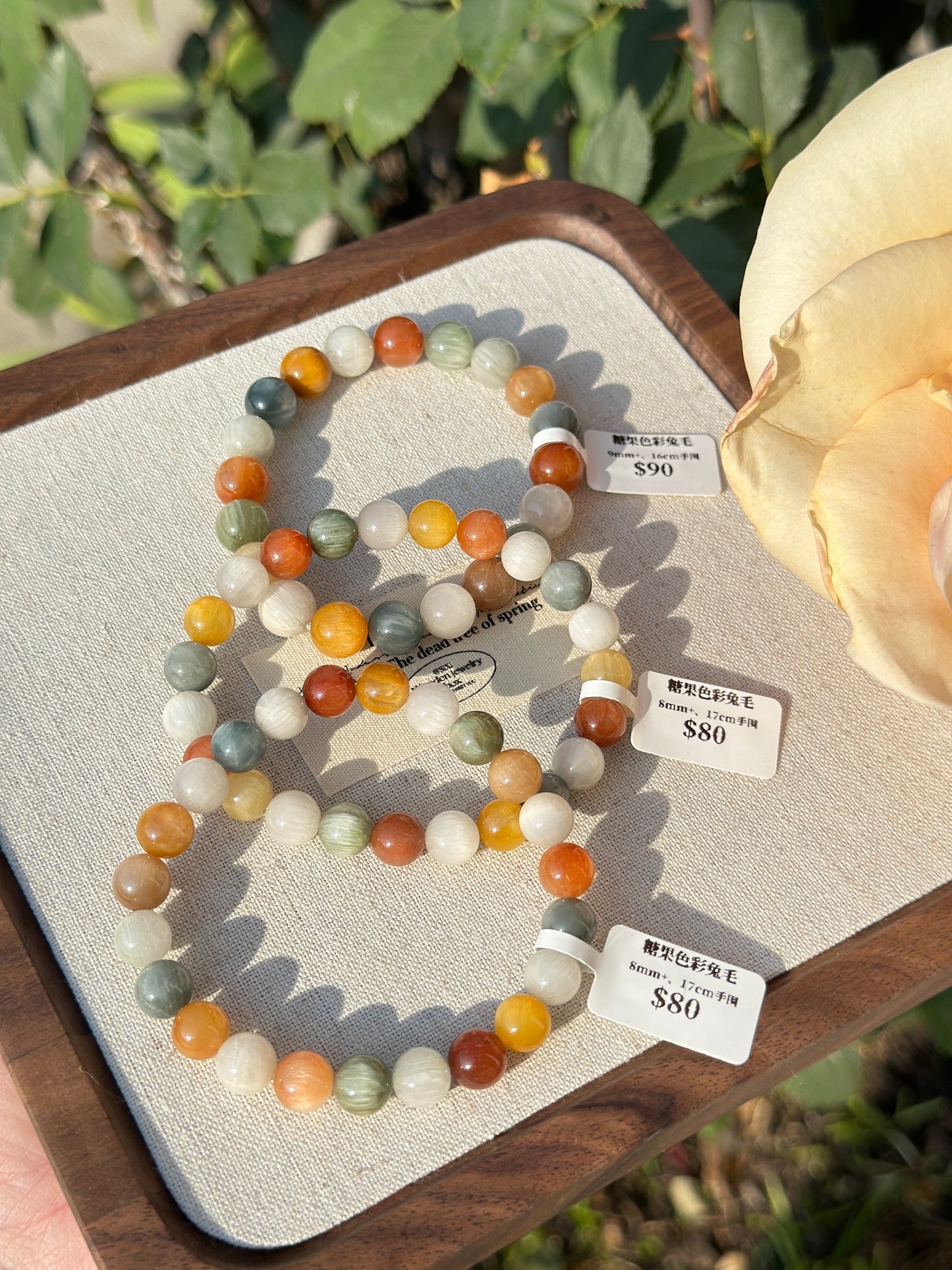 Candy-colored rabbit fur crystal