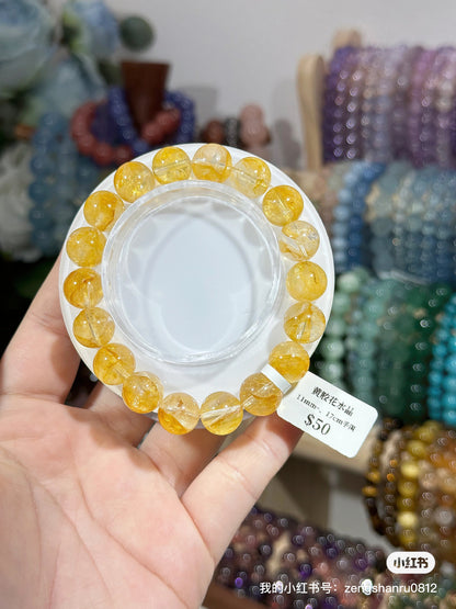 Yellow Gum Flower Crystal