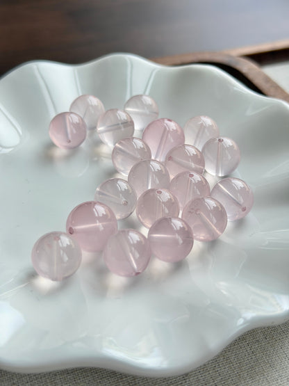 莫桑比克粉水晶单珠