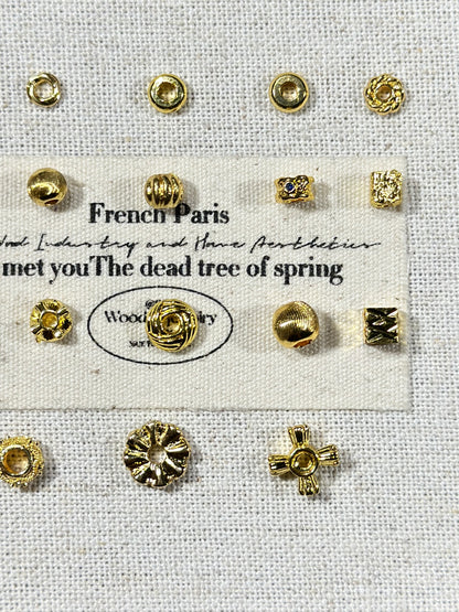 Bright gold spacer accessories