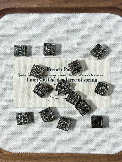 Gun black spacer bead ring