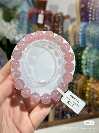 Purple pink emerald crystal