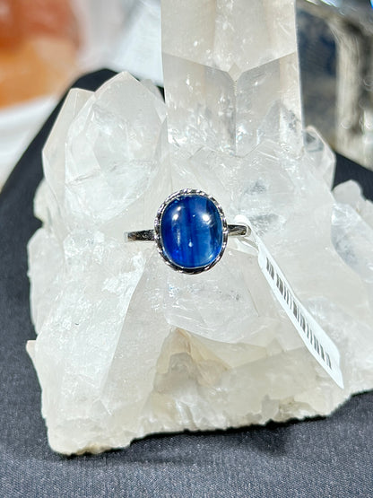蓝晶石S925银戒指