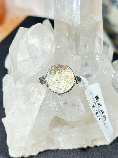 White Ghost Crystal S925 Silver Ring