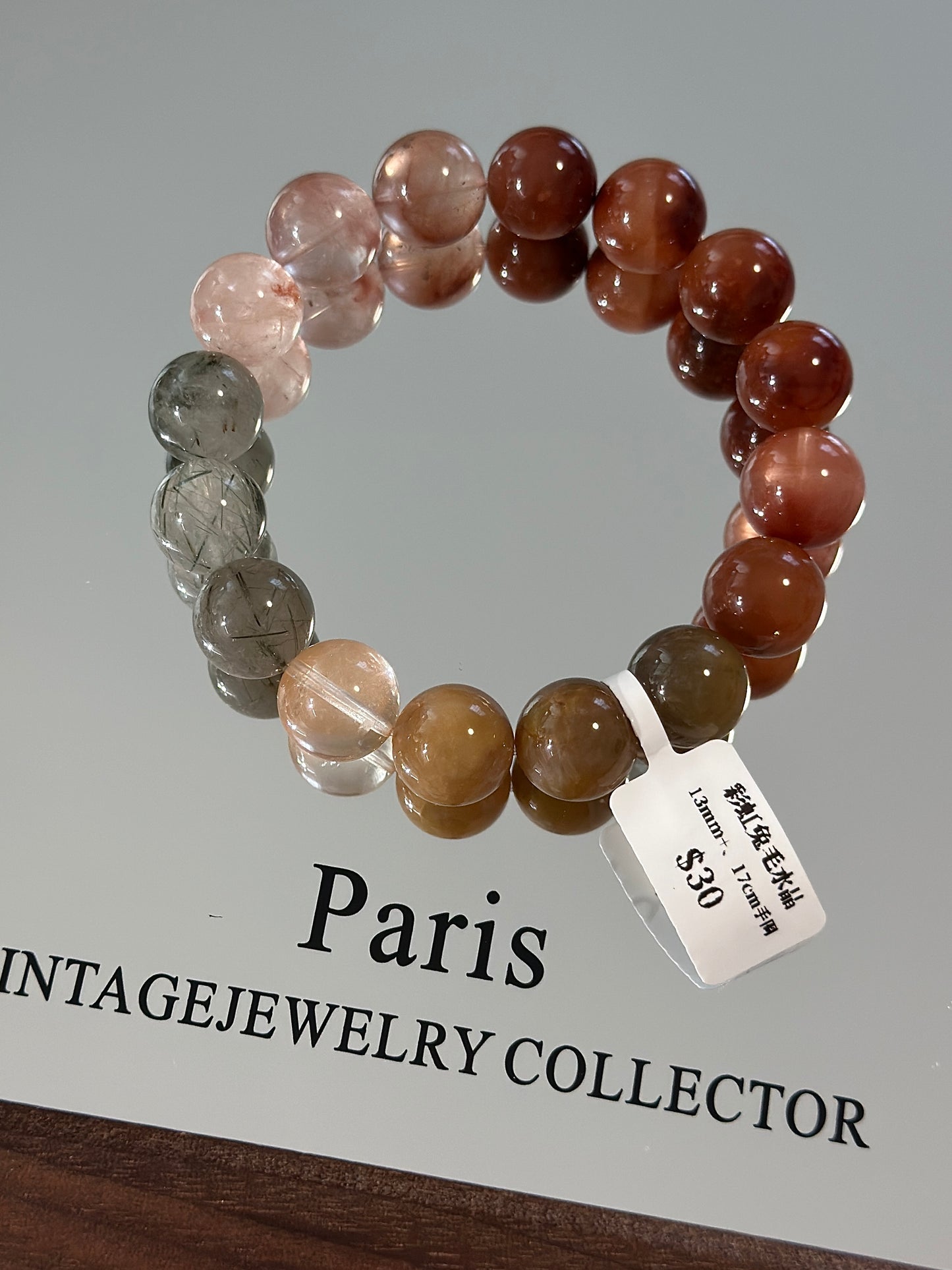 Rainbow rabbit fur crystal