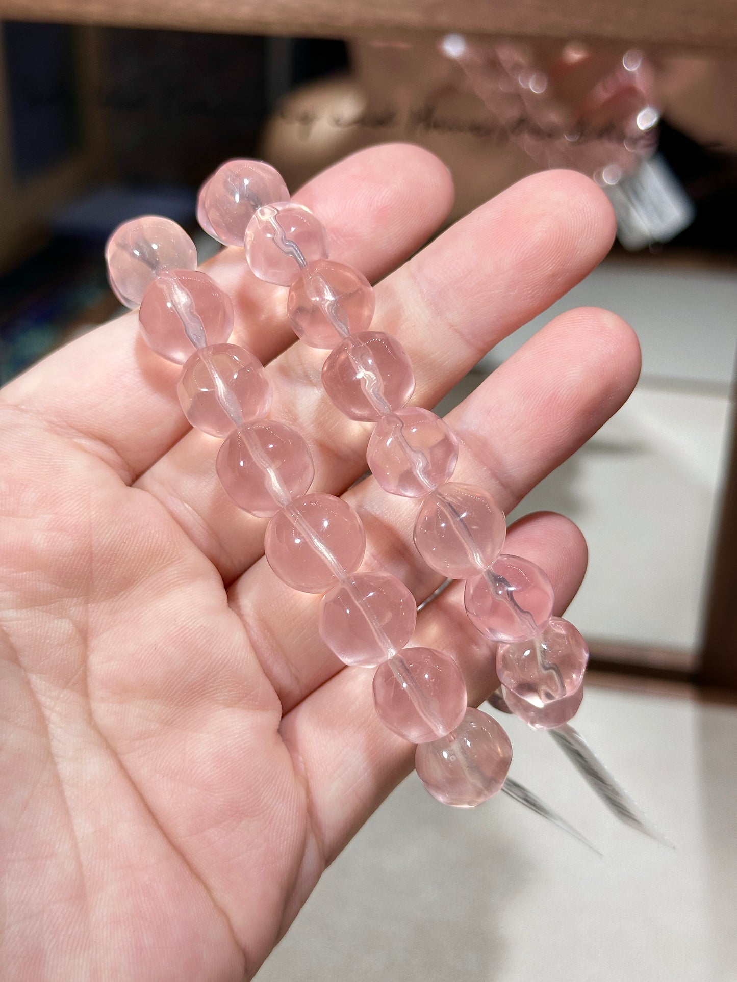 Ice orange pink crystal pineapple beads