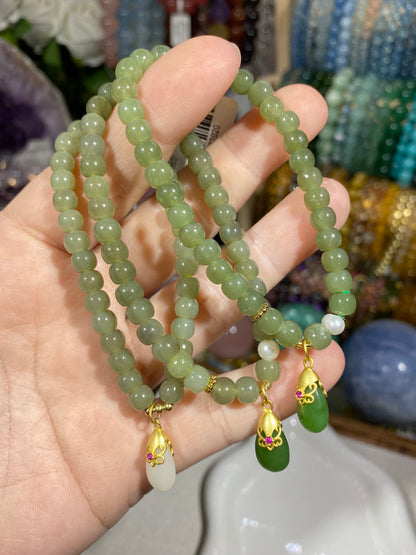 Hetian jade abacus beads