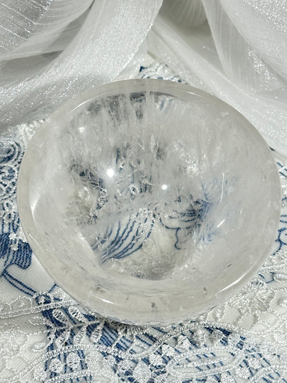White crystal bowl