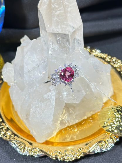 Pink Topaz S925 Silver Ring