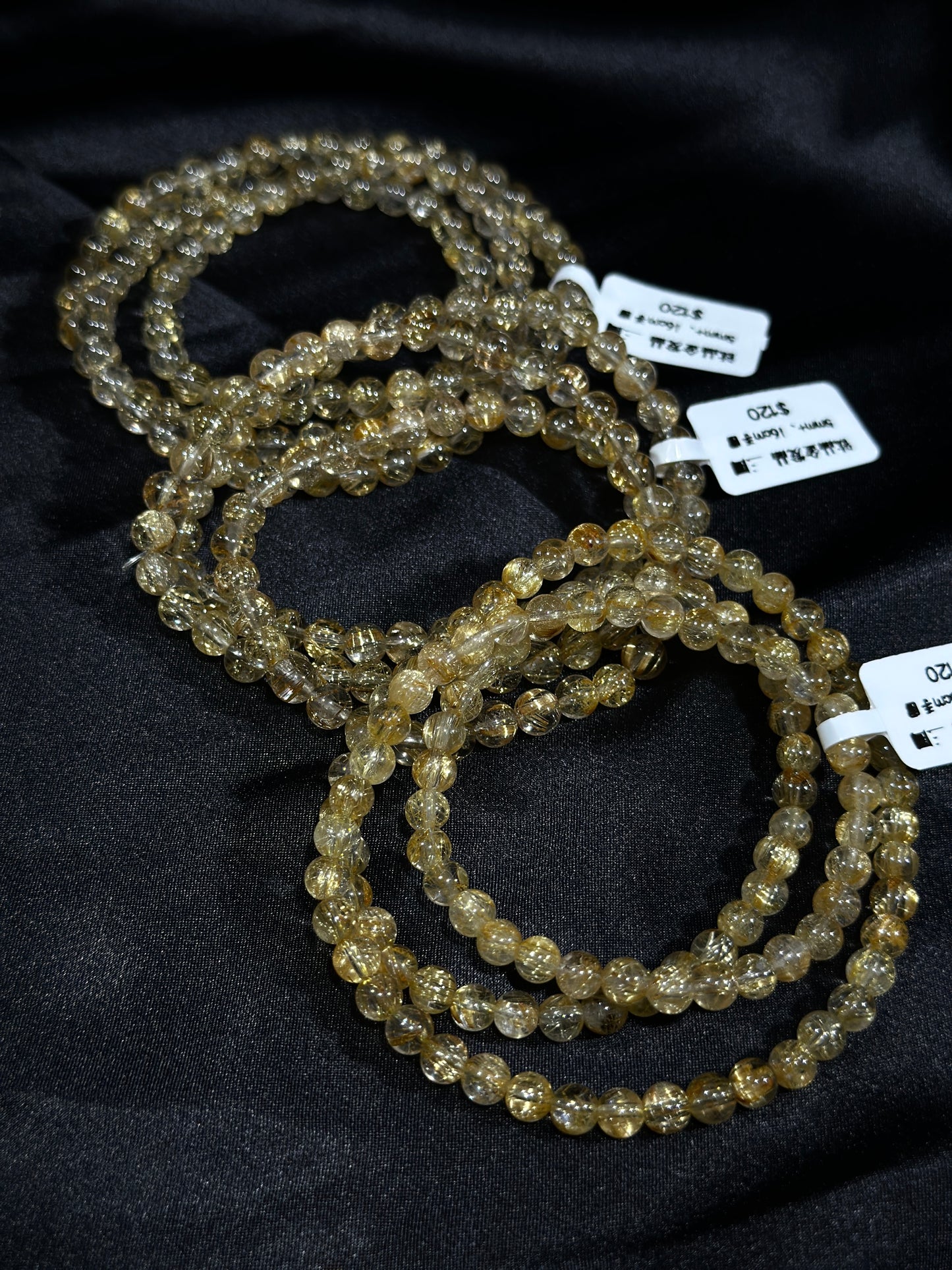 Titanium crystal golden rutilated crystal three circles