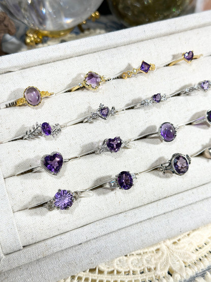 Amethyst Ring S925 Silver