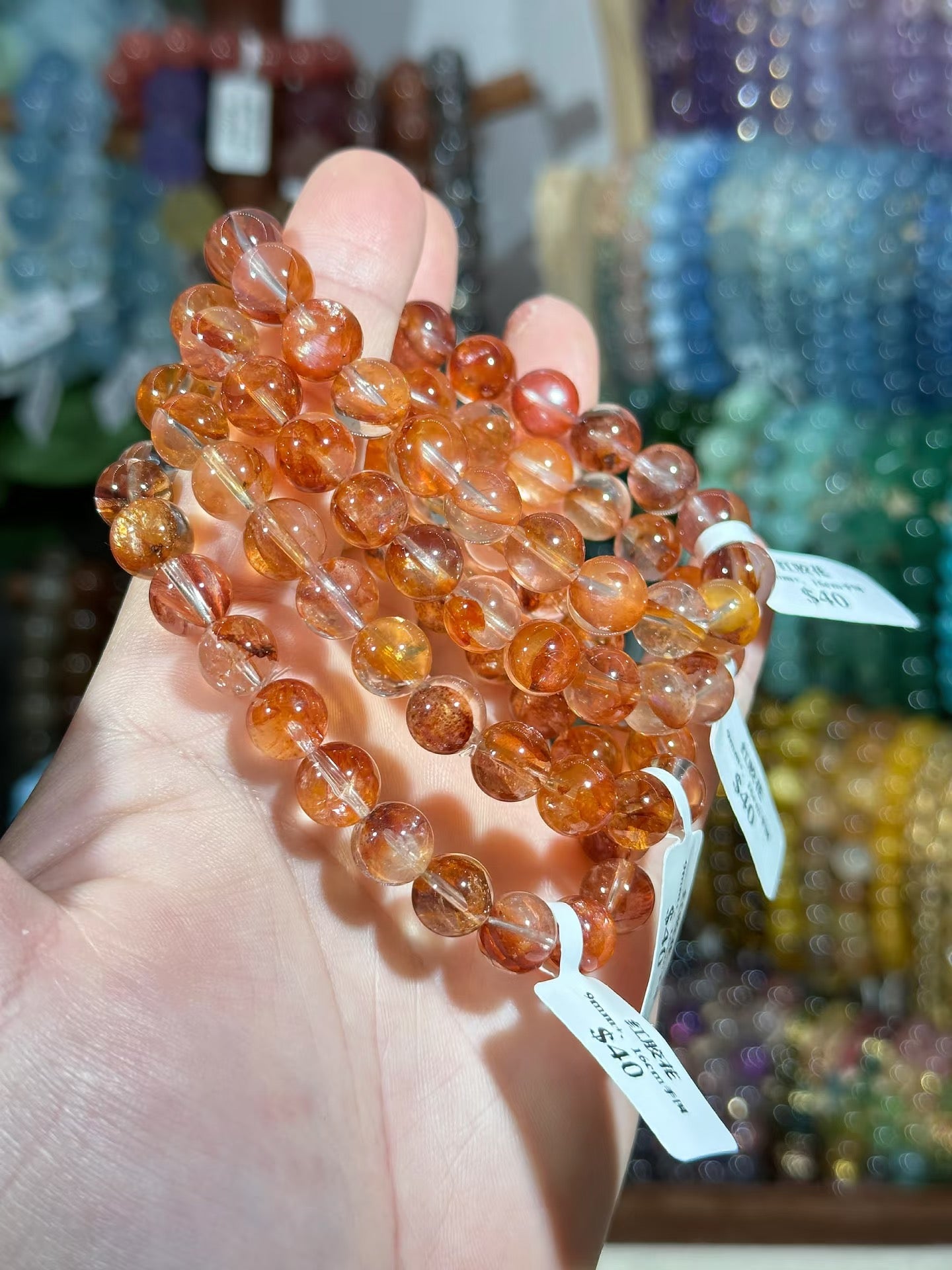 Red Gum Flower Crystal 9mm+