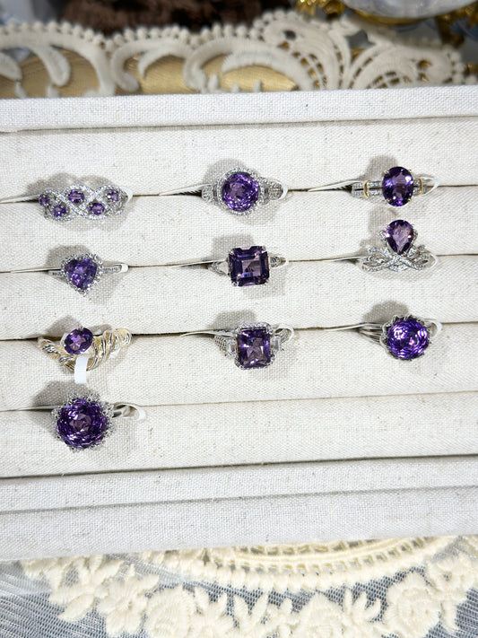 Amethyst Ring S925 Silver