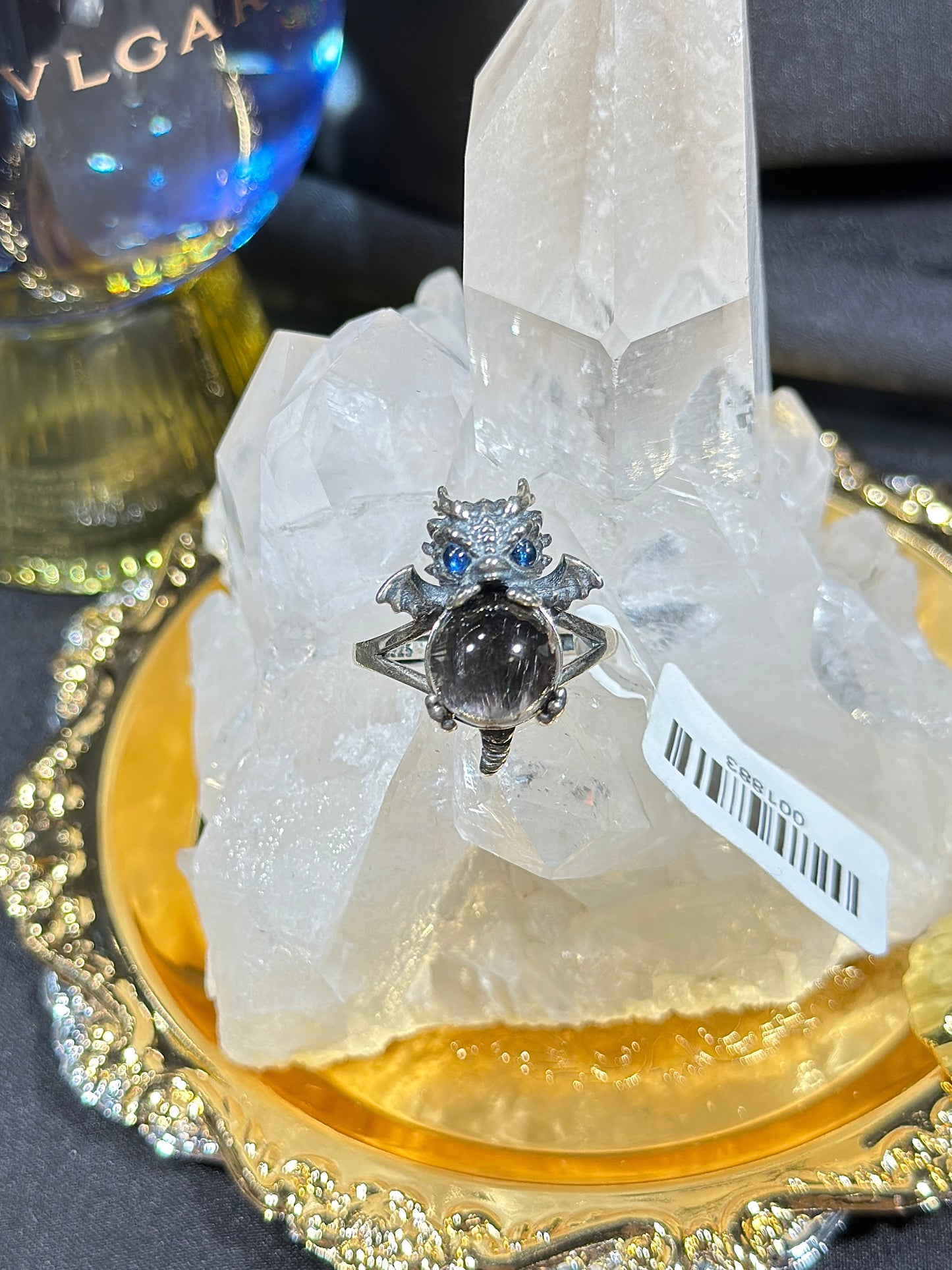 黑银钛S925银戒指