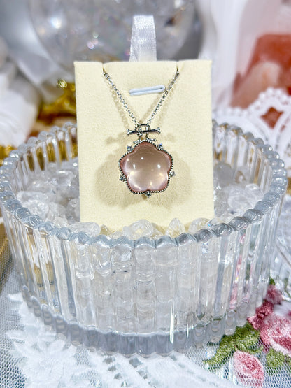 Rose Quartz Star Necklace S925 Silver