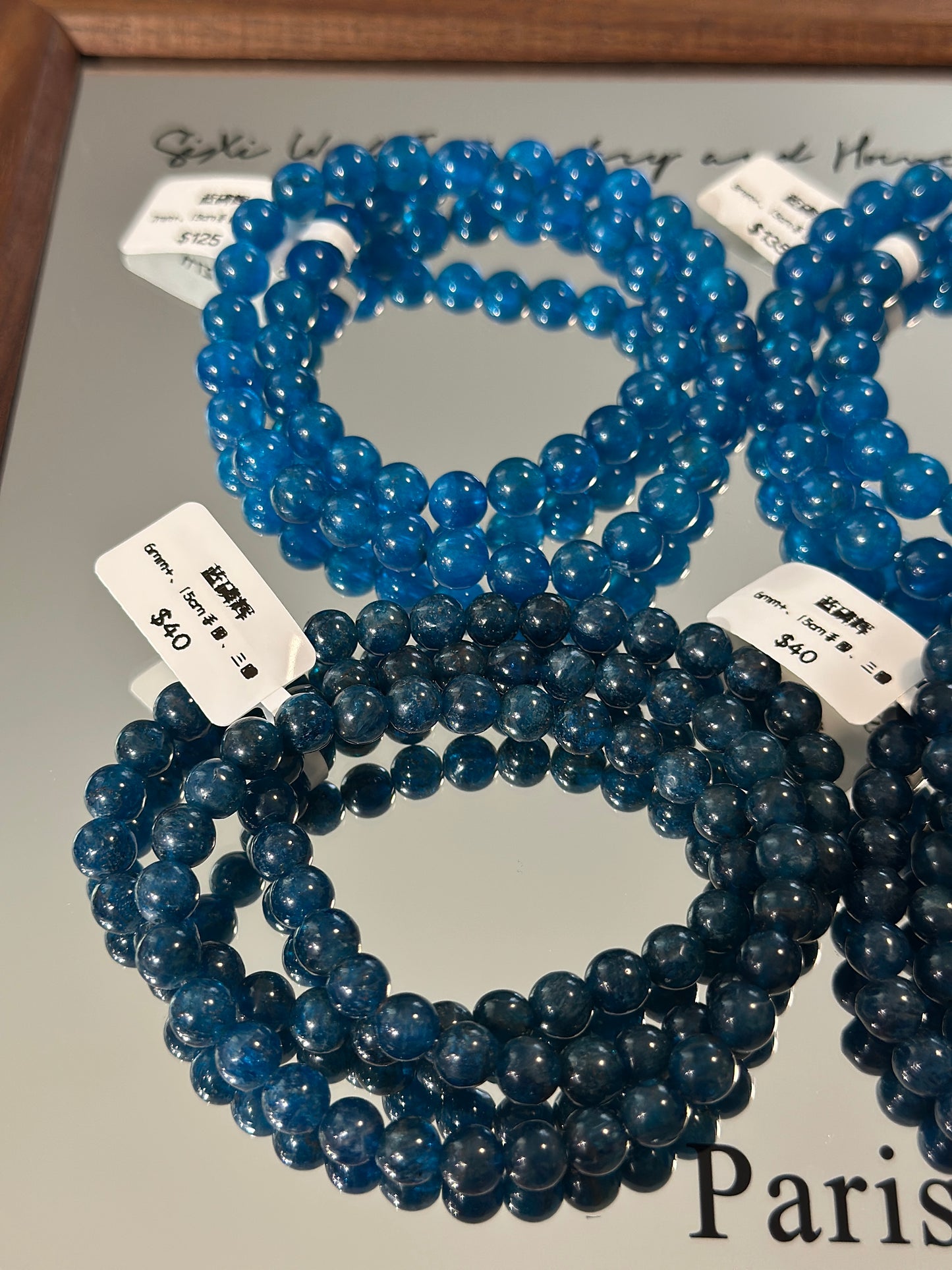 Blue phosphorus glow multiple circles