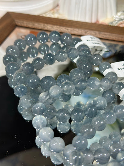 Ink blue rabbit fur crystal