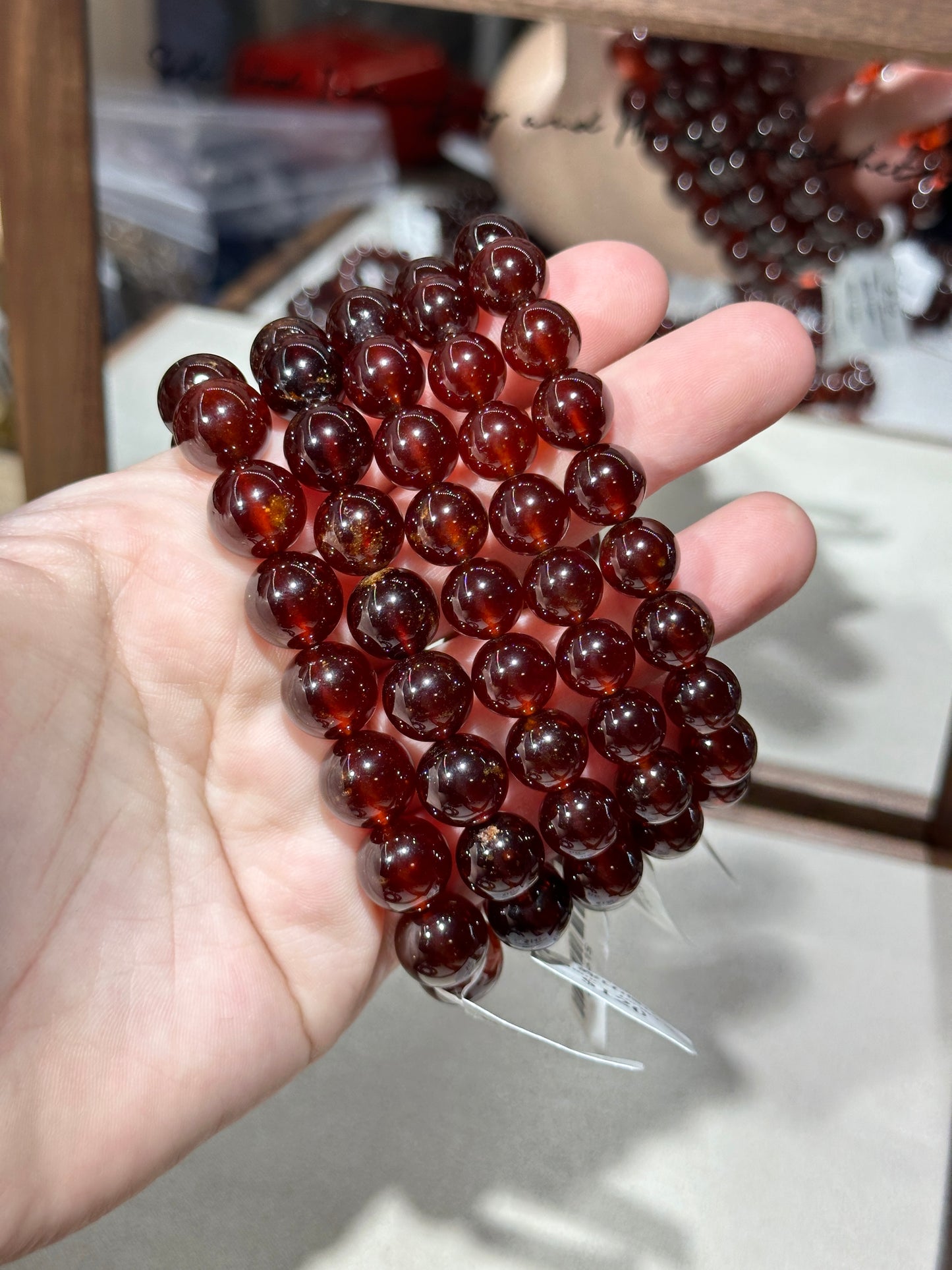 Orange-red garnet