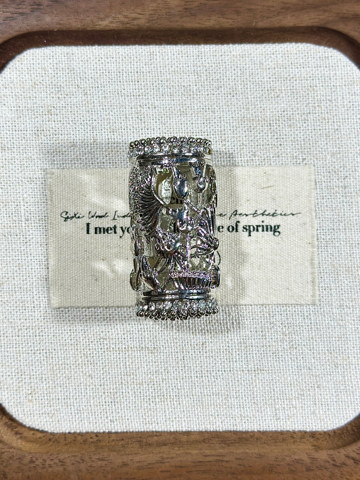 Ancient silver heavy barrel beads