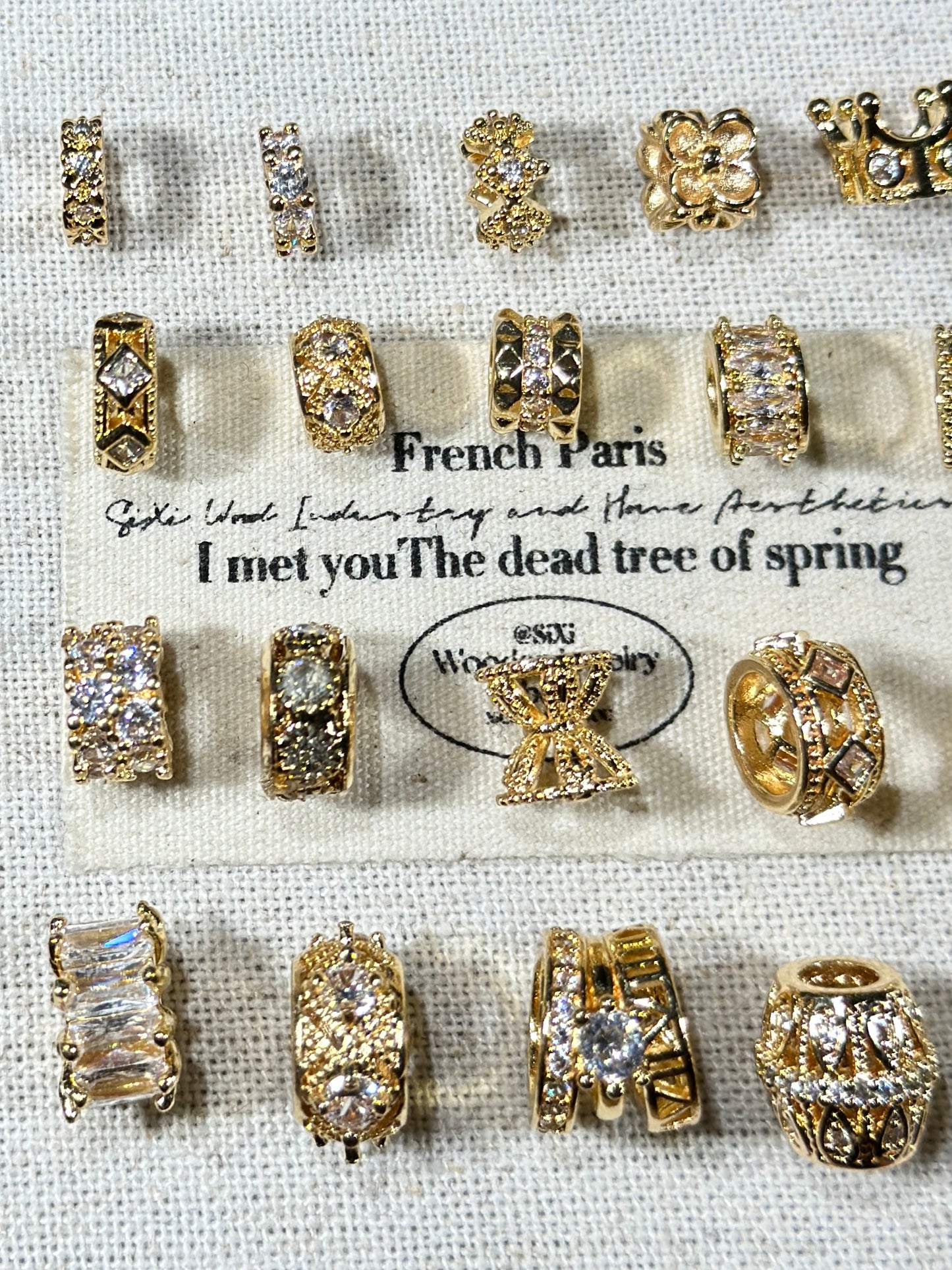 Light gold spacer ring spacer