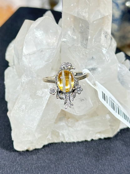 金发晶S925银戒指