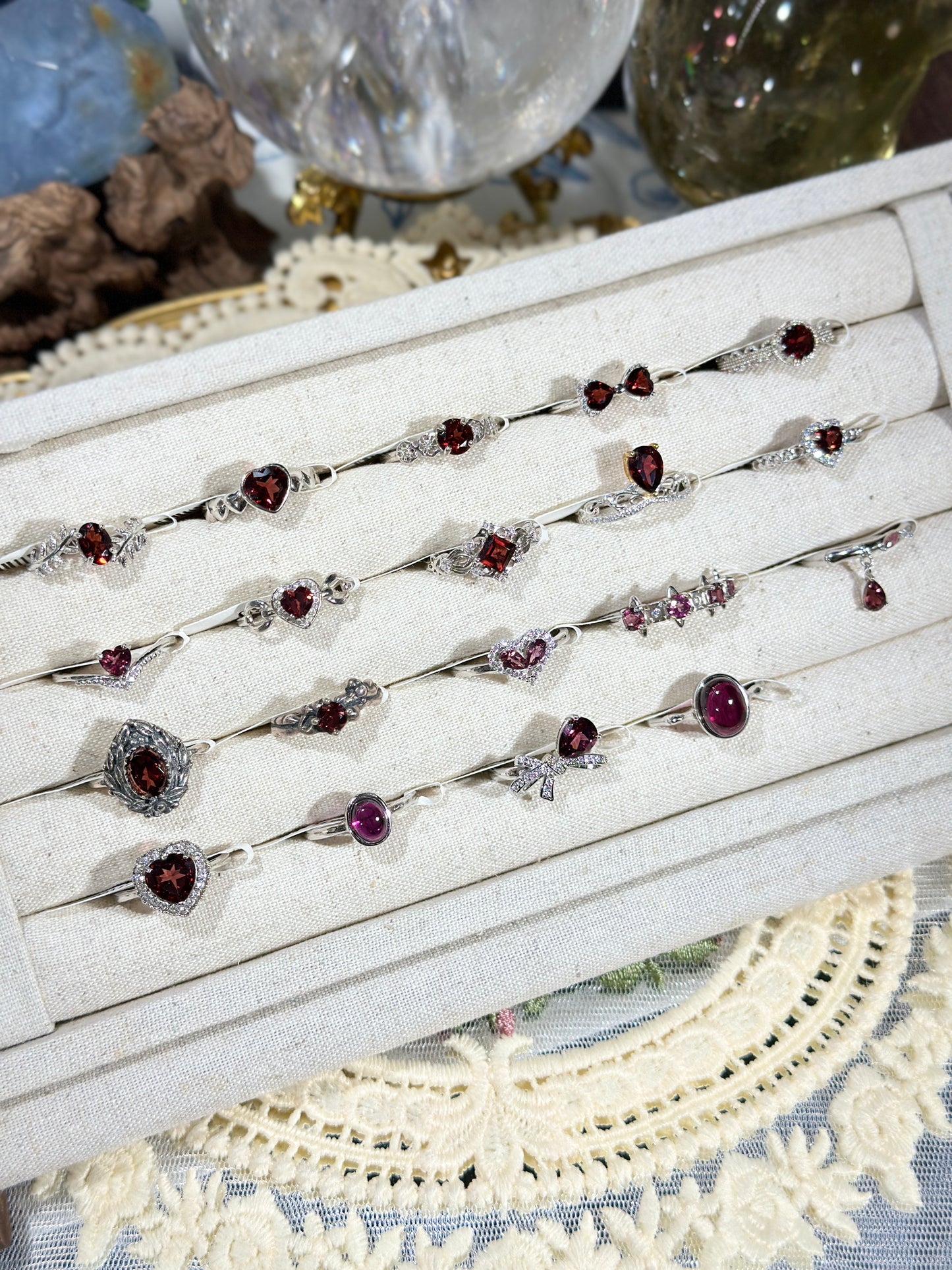 Garnet Ring S925 Silver