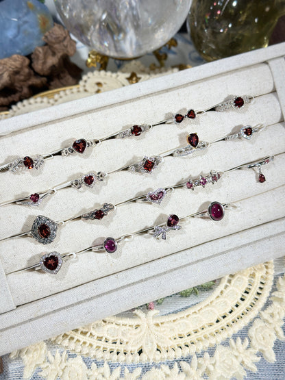 Garnet Ring S925 Silver