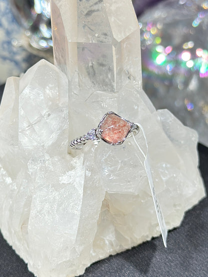 草莓晶S925银戒指