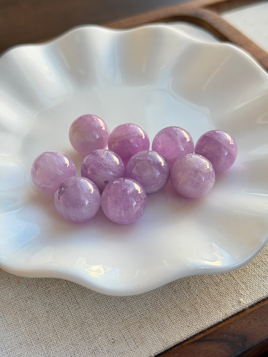 糯体猫眼紫锂辉单珠 15mm+