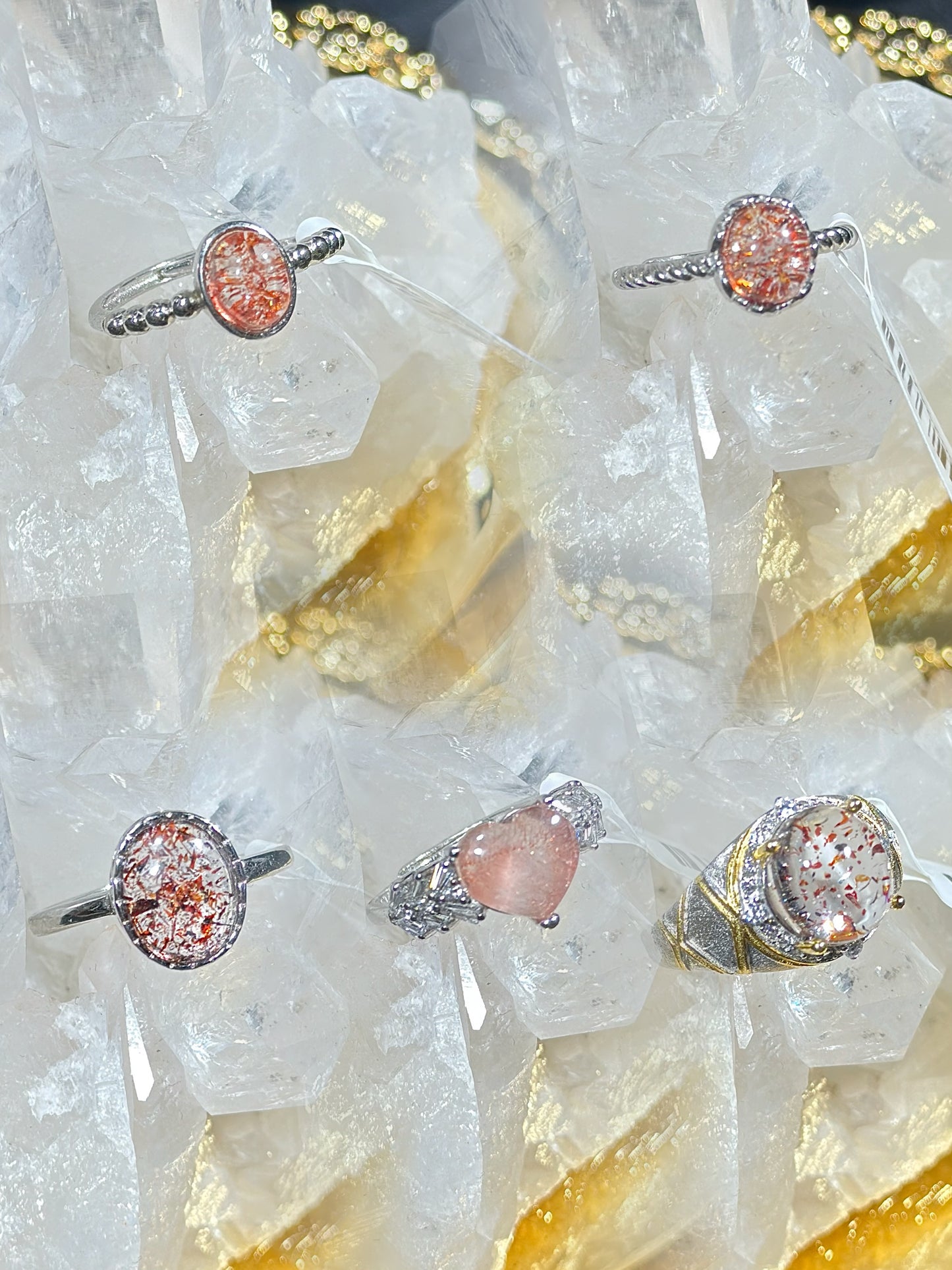 Golden Strawberry S925 Silver Ring