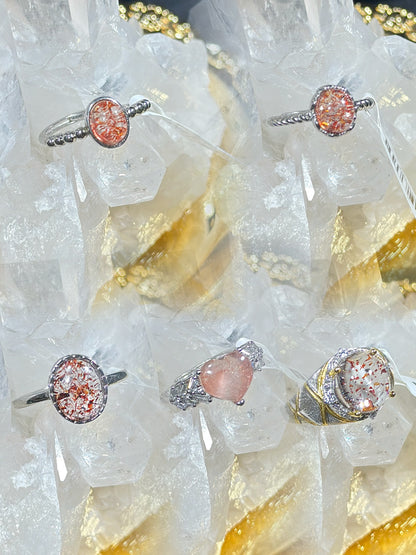 Golden Strawberry S925 Silver Ring