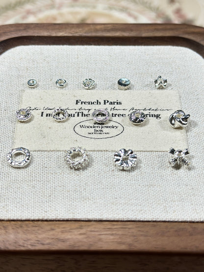 Bright silver spacer accessories