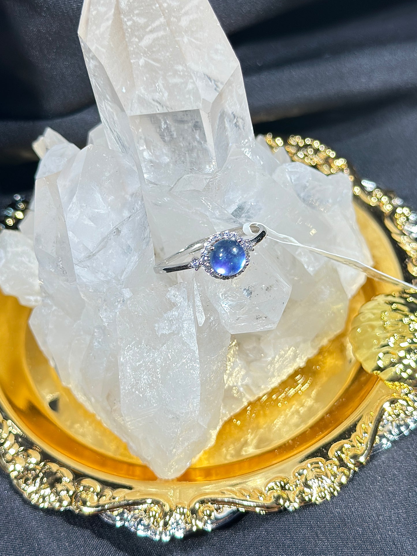 Aquamarine S925 silver ring-1