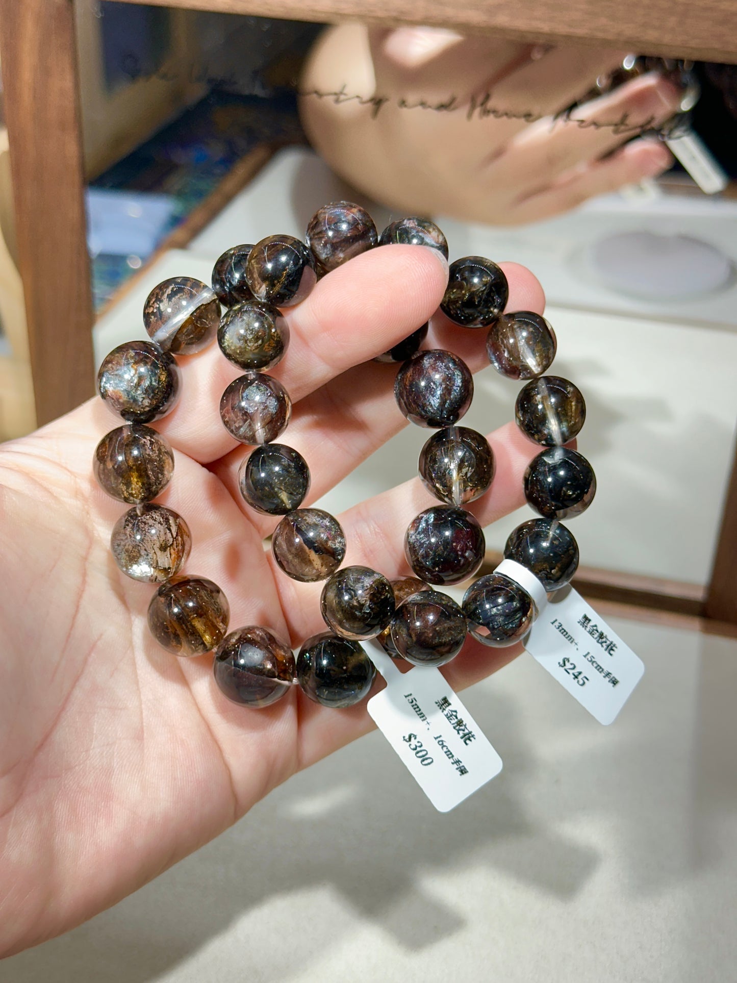 Black gold flower crystal