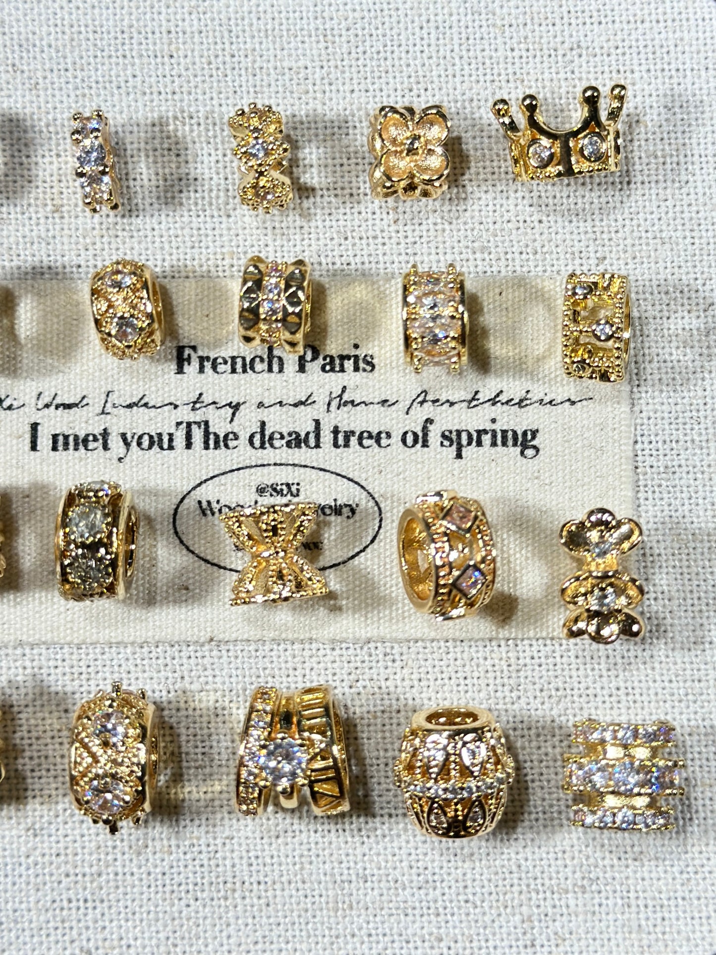 Light gold spacer ring spacer