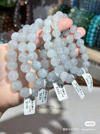 Blue rabbit fur ghost crystal