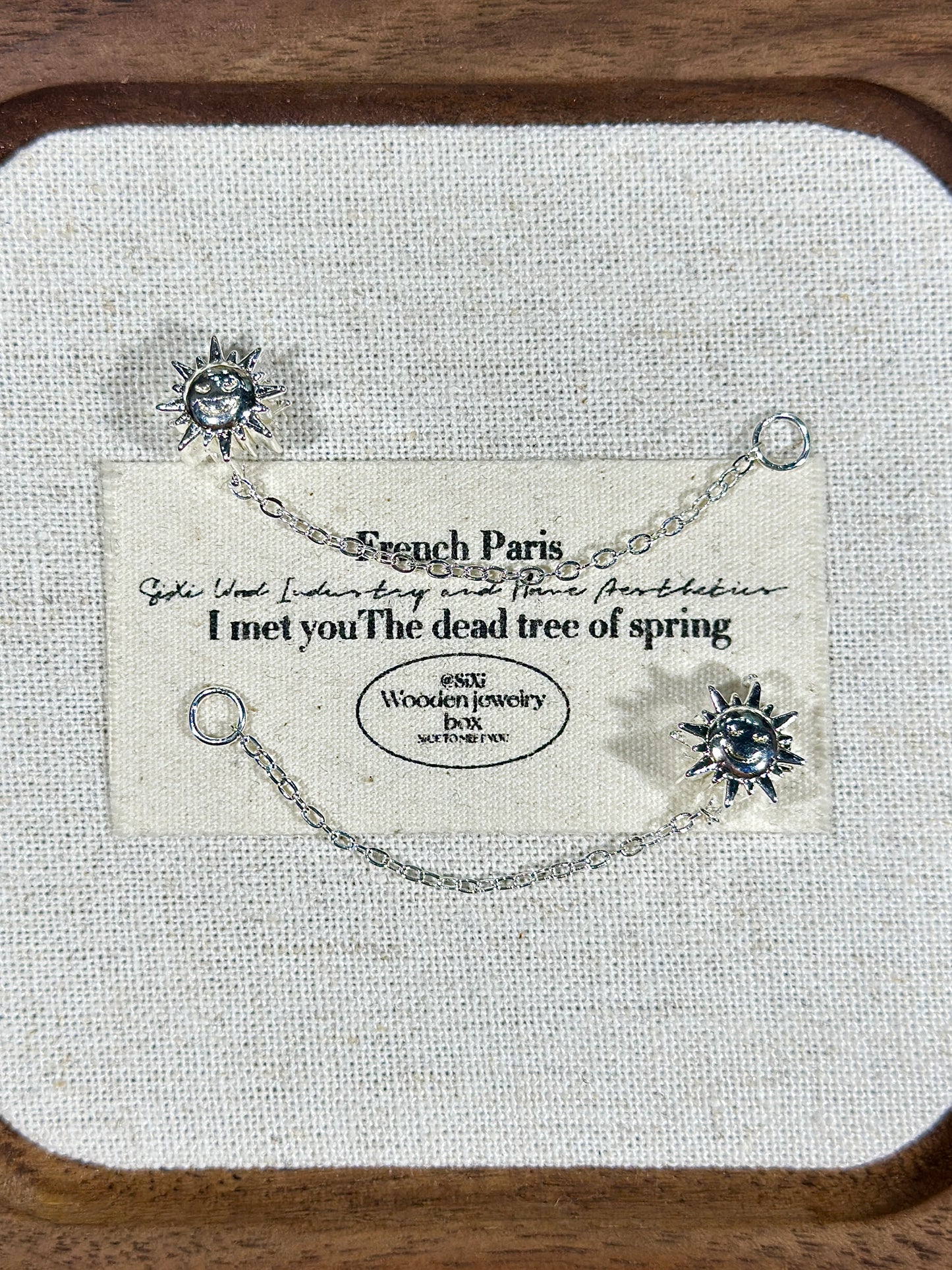 Bright Silver Sun Drip Safety Chain