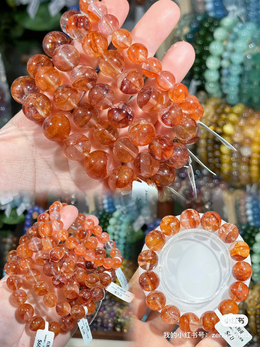 Red glue flower crystal 10-14mm+