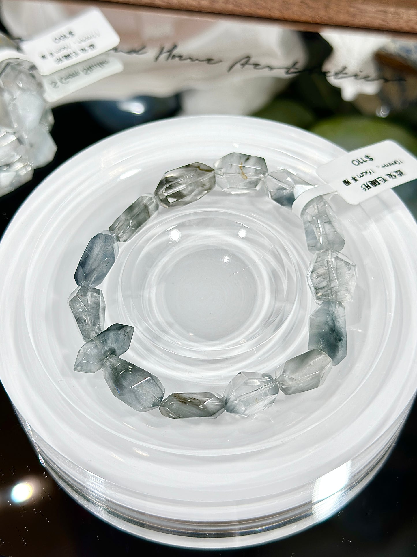 Blue-grey rabbit hair