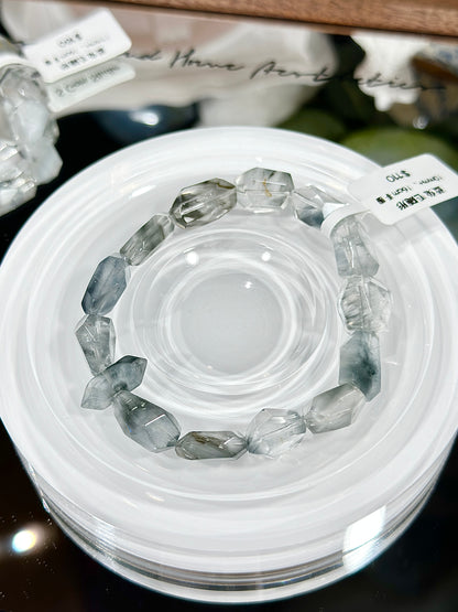 Blue-grey rabbit hair