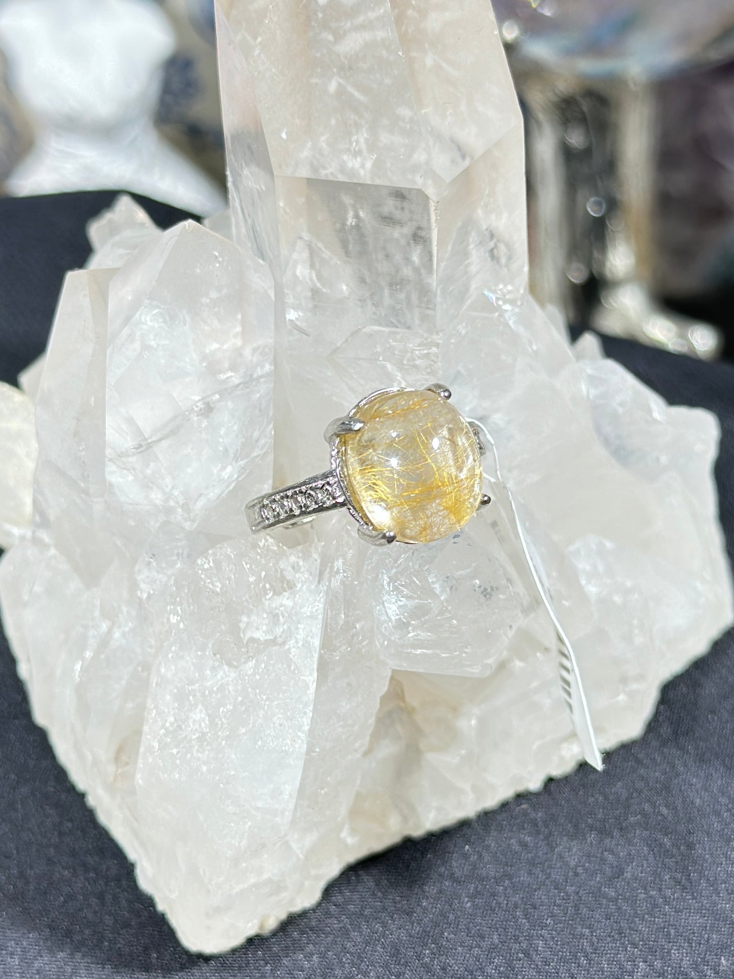 金发晶S925银戒指