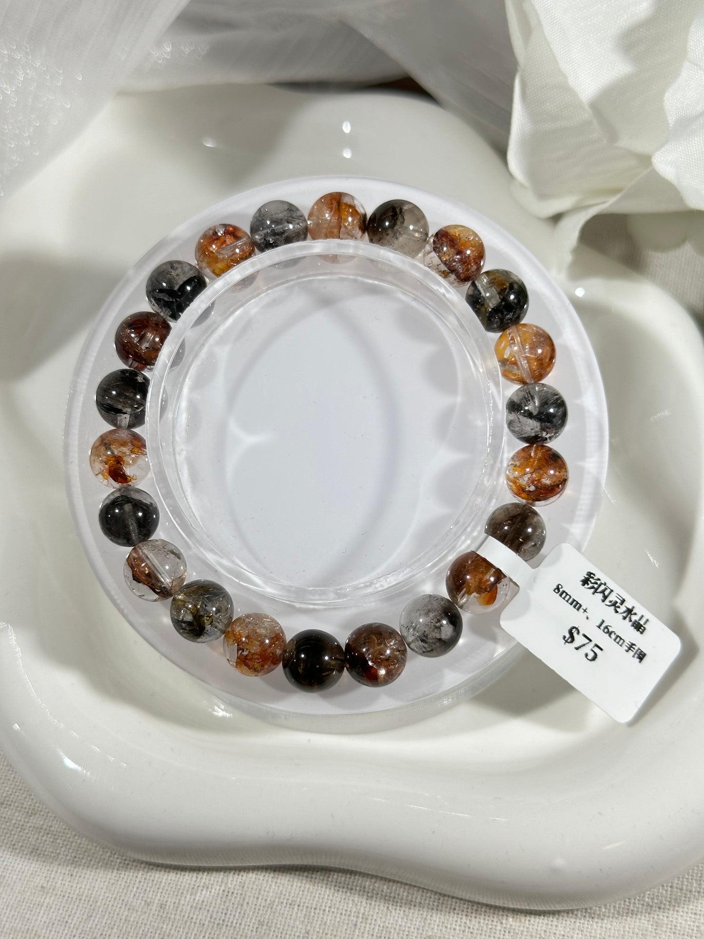 Red sparkling crystal