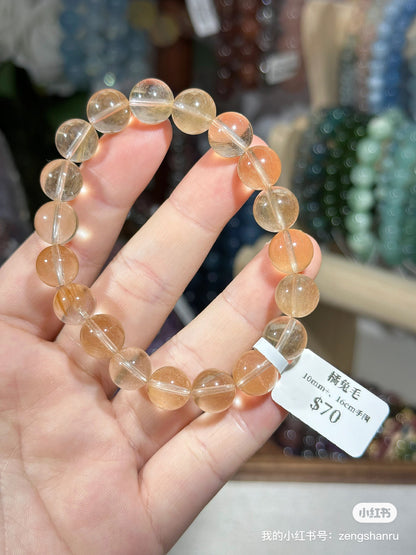 Ice orange rabbit hair crystal