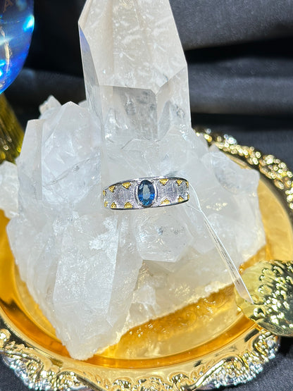 Sapphire S925 silver ring-2